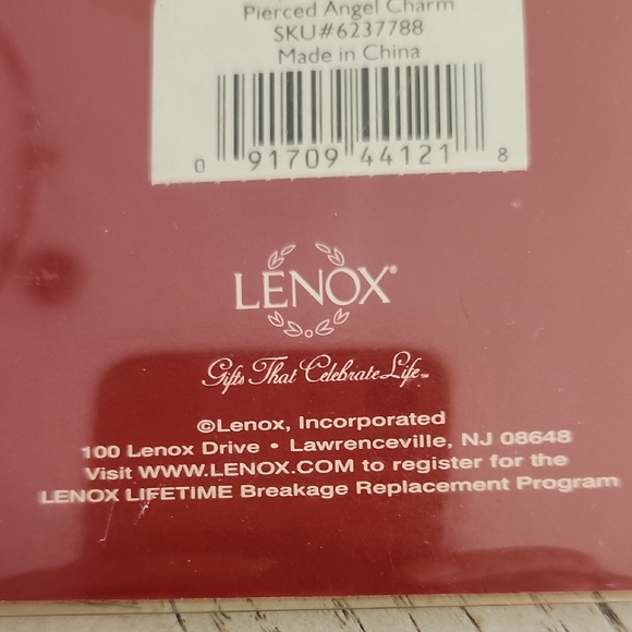 Lenox Charms Pierced Angel Christmas Ornament with Red Ribbon - Picture 3 of 5
